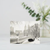 セントラルパークウィンター – スノーオンボーブリッジ ポストカード (スタンド正面)