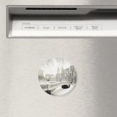 セントラルパークウィンター – スノーオンボーブリッジ マグネット (インサイチュ (食洗機))