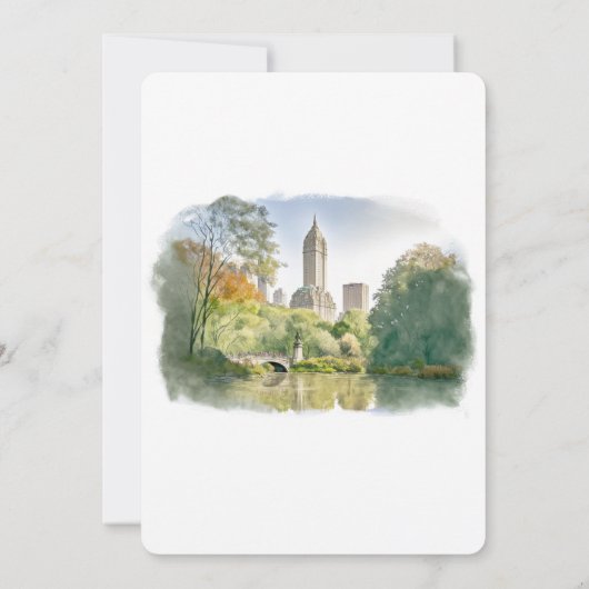 セントラルパークエレガンスウォーター結婚カラーズメニューカード 招待状 (裏面)