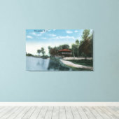 セントラルパークカジノの外部ビュー キャンバスプリント (インサイチュ (ウッドフロア))