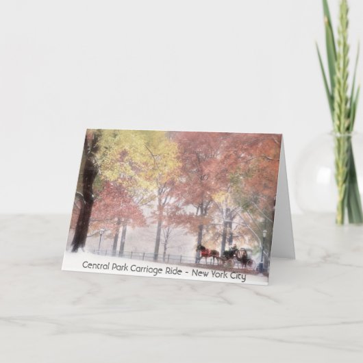 セントラルパークキャリッジライド – ニューヨーク シーズンカード (正面)