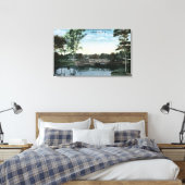 セントラルパーククリークブリッジのビュー キャンバスプリント (インサイチュ (寝室))
