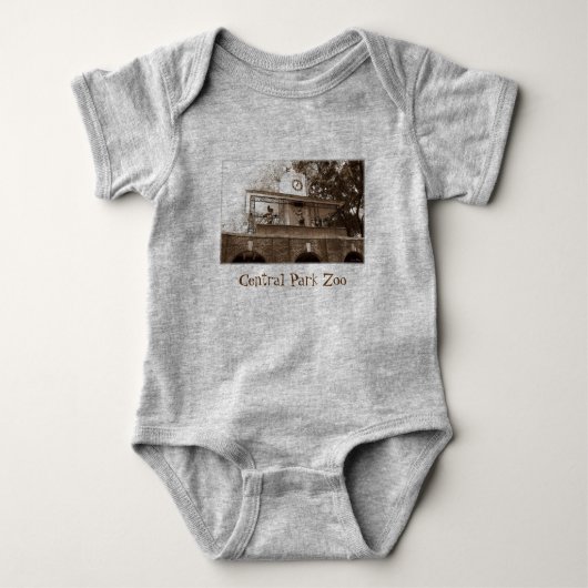 セントラルパークズー乳児クリーパー ベビーボディスーツ (正面)