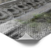 セントラルパークニューヨークの水彩橋 ポスター (角)