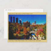 セントラルパークニューヨークシティアーバン秋秋 ポストカード (正面/裏面)