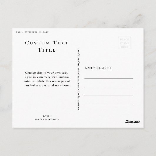 セントラルパークニューヨークシティアーバン秋秋 ポストカード (裏面)