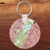 セントラルパークニューヨークシティヴィンテージマップ キーホルダー (正面)