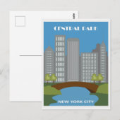 セントラルパークニューヨークシティヴィンテージ ポストカード (正面/裏面)