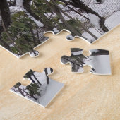 セントラルパークニューヨークシティNYC冬の雪 ジグソーパズル (側面)