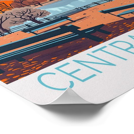 セントラルパークニューヨーク旅行ポスター ポスター (角)