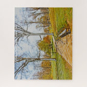 セントラルパークニューヨーク。クリスマスの挨拶 ジグソーパズル (縦)