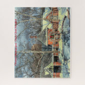 セントラルパークニューヨーク。クリスマスグリーティング ジグソーパズル (縦)