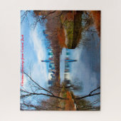 セントラルパークニューヨーク。クリスマスグリーティング ジグソーパズル (縦)