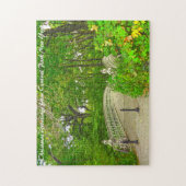 セントラルパークニューヨーク。クリスマスグリーティング ジグソーパズル (縦)