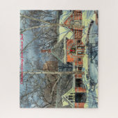 セントラルパークニューヨーク。クリスマスグリーティング ジグソーパズル (縦)