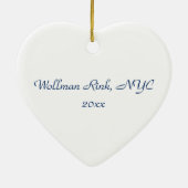 セントラルパークニューヨークNYウォルマンアイススケートで滑るリンク セラミックオーナメント (裏面)