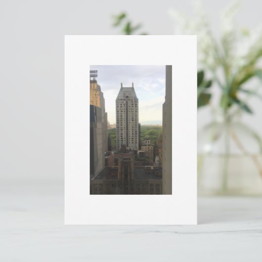 セントラルパークビューオイルペインティングスタイルカード サンキューカード (スタンド正面)