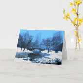 セントラルパークブリッジアットトワイライトインザスノー カード (黄色い花)