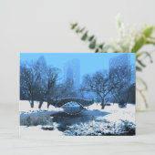 セントラルパークブリッジイントワイライトスノー招待状 招待状 (スタンド正面)