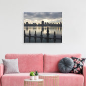 セントラルパークリザーバニューヨークシティサンライズNYC キャンバスプリント (インサイチュ (リビング))