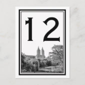 セントラルパークレイクサンリーモ  エッチング装飾 スクエア テーブル ナンバー ニューヨークシティ ポストカード (正面)