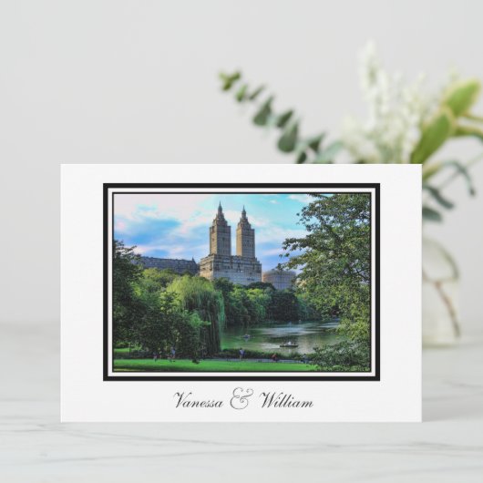 セントラルパークレイクサンレモNYC結婚式招待状 招待状 (スタンド正面)