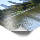 セントラルパークレイクニューヨークシティNYCアーキテクチャ フォトプリント            (角)