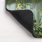 セントラルパークレイクニューヨークシティNYCスカイラインフラワー マウスパッド (コーナー)