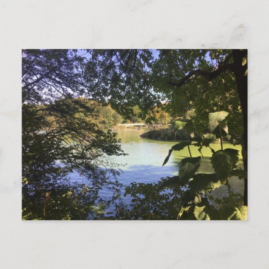 セントラルパークレイクニューヨークシティNYCフォトポストカード ポストカード (正面)