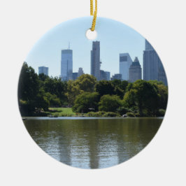 セントラルパークレイクニューヨークシティNYC写真 セラミックオーナメント