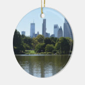 セントラルパークレイクニューヨークシティNYC写真 セラミックオーナメント (左)
