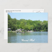 セントラルパークレイクハガキお土産ニューヨーク ポストカード (正面/裏面)