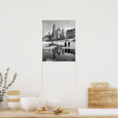 セントラルパーク冬のシーン， 1933.ヴィンテージ写真 ポスター (キッチン)