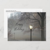 セントラルパーク冬季の霧 ポストカード (正面/裏面)