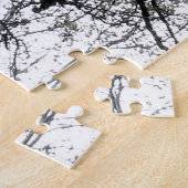 セントラルパーク晩秋ほぼ不毛の木B&W ジグソーパズル (側面)