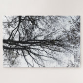 セントラルパーク晩秋ほぼ不毛の木B&W ジグソーパズル (横)