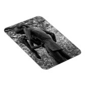 セントラルパーク秋：ロミオ&ジュリエット像01 B&W マグネット (右側)