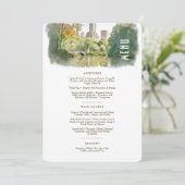 セントラルパーク・エレガンス・ウォータカラー・ウェディングメニューカード 招待状 (スタンド正面)