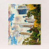 セントラルパーク。クリスマスグリーティング ジグソーパズル (縦)