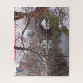 セントラルパーク。クリスマスグリーティング ジグソーパズル (縦)