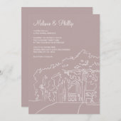 セントラルパーク コプコットでの結婚式 招待状 (正面/裏面)