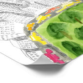 セントラルパーク&ニューヨークシティコラージュ ポスター (角)