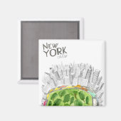 セントラルパーク&ニューヨークシティコラージュ マグネット (正面/裏面)