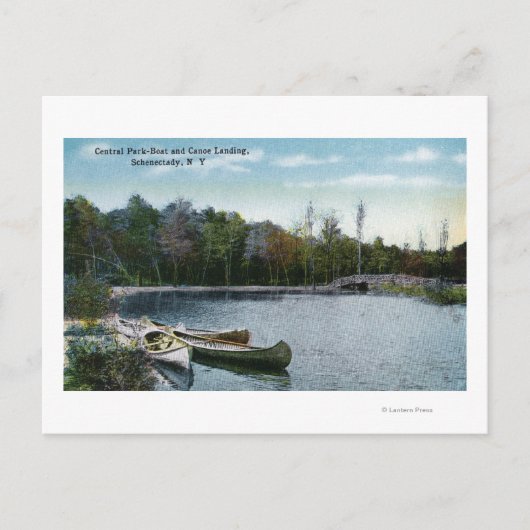 セントラルパーク ボート&カヌー ランディングの眺め ポストカード (正面)