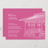 セントラルパーク レディースパビリオン ニューヨーク 結婚式 招待状 (正面/裏面)