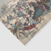 セントラルパーク、冬。スケートで滑る池ニューヨーク 薄葉紙 (詳細)