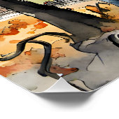 セントラルパーク、水彩画、AIで生成、 ポスター (コーナー)