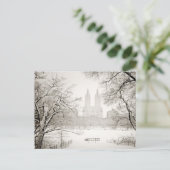 セントラルパーク – 美しい冬の雪 ポストカード (スタンド正面)