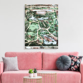 セントラルパーク、1860年 キャンバスプリント (インサイチュ (リビング))