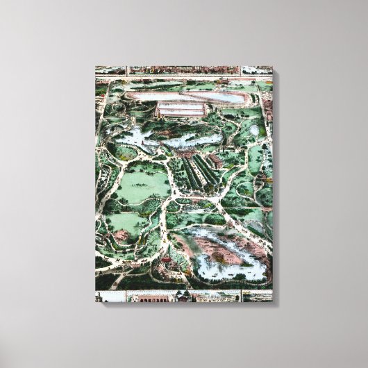 セントラルパーク、1860年 キャンバスプリント (正面)